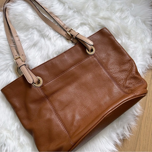 Michael Kors Tan Pebbled Leather Tote Bag - Picture 3 of 6